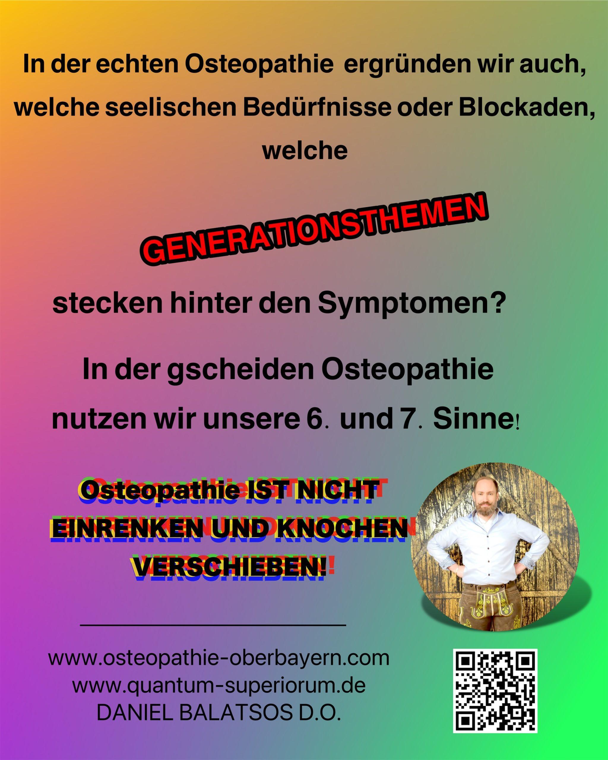 In der fundierten Osteopathie und Naturheilkunde und Coaching lösen wir auch seelische Blockaden. Sowie Blockaden im Feld der Generationen - Daniel Balatsos, Heilpraktiker, Osteopath, Seminarleiter und Gesundheitscoach